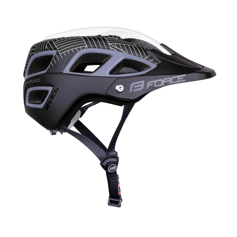 Шлем велосипедный FORCE AVES MTB white-black/matt
