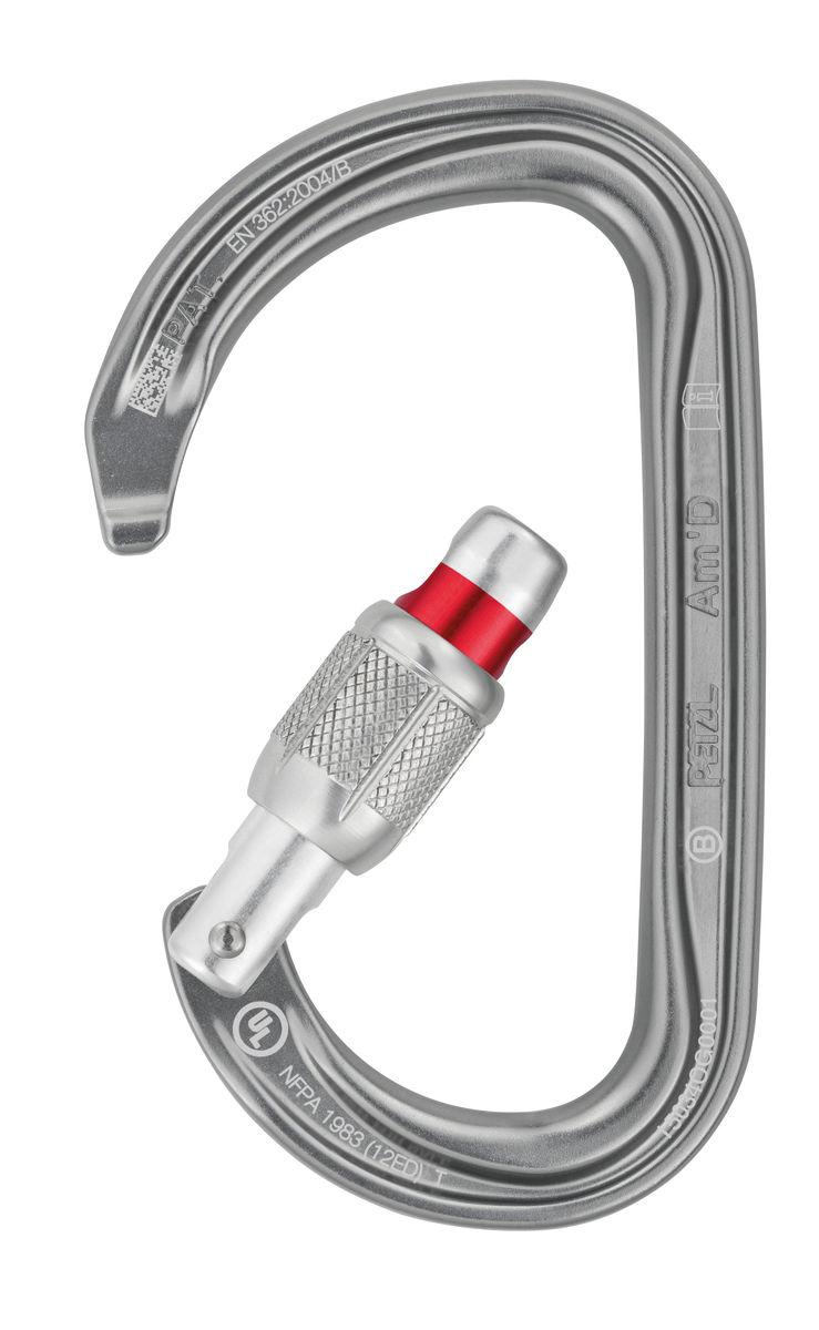 Карабин.муфт.PETZL AM'D SCREW LOCK Black