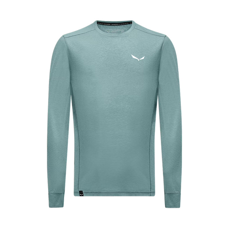 Футболка мужская с рукавом Salewa PUEZ DRY M L/S TEE Willow