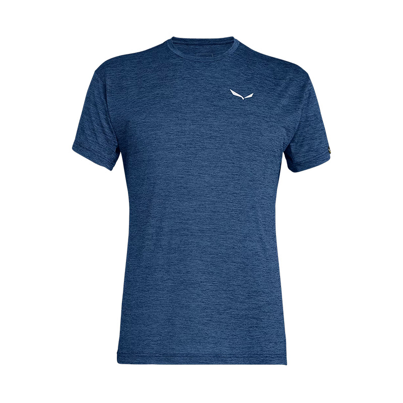 Футболка мужская Salewa PUEZ MELANGE DRY M S/S TEE Blueberry Melange
