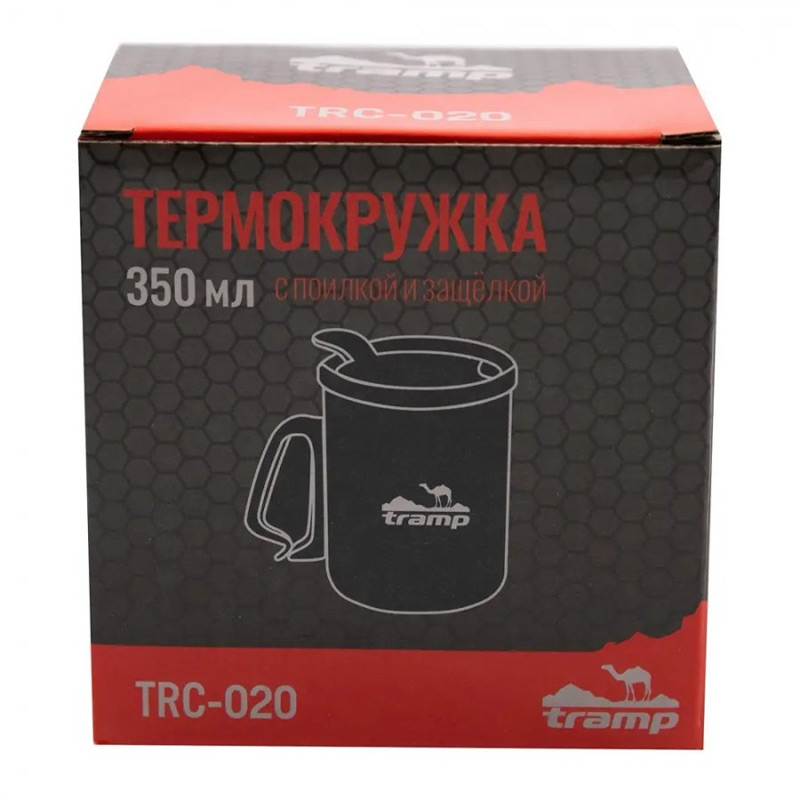 Термокружка c поилкой и защёлкой TRAMP 350мл Оливковый