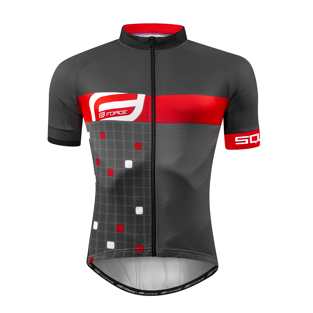 Футболка jersey FORCE SQUARE short sleeves  grey-red