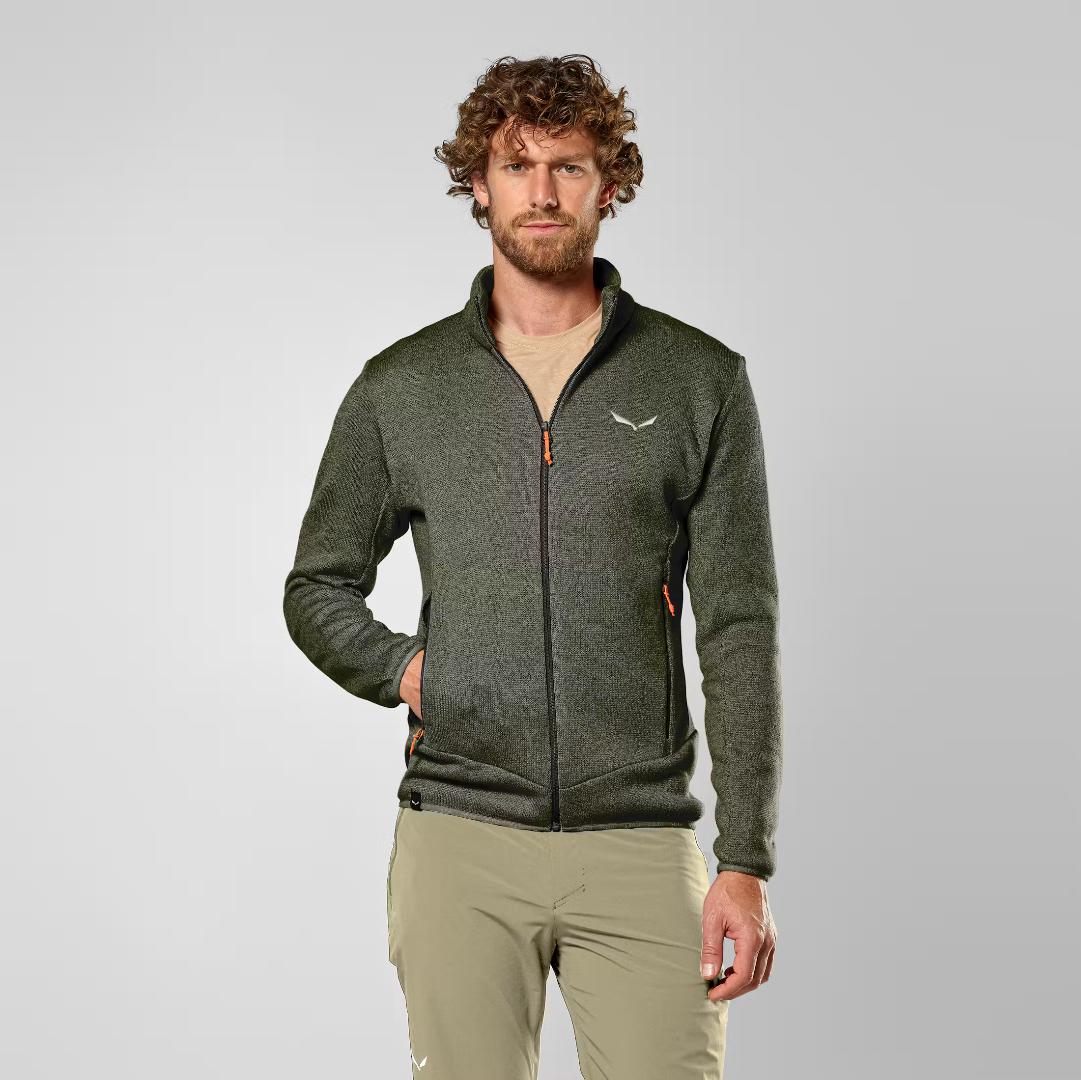 Кофта мужская Salewa PUEZ ROCCA PL M JKT  Dark Olive