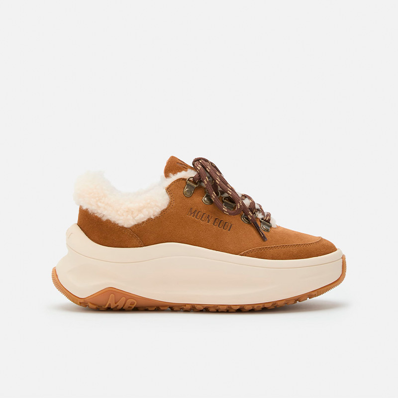 Кроссовки женские Tecnica MOON BOOT MOON247 CITY SHEARLING COGNAC