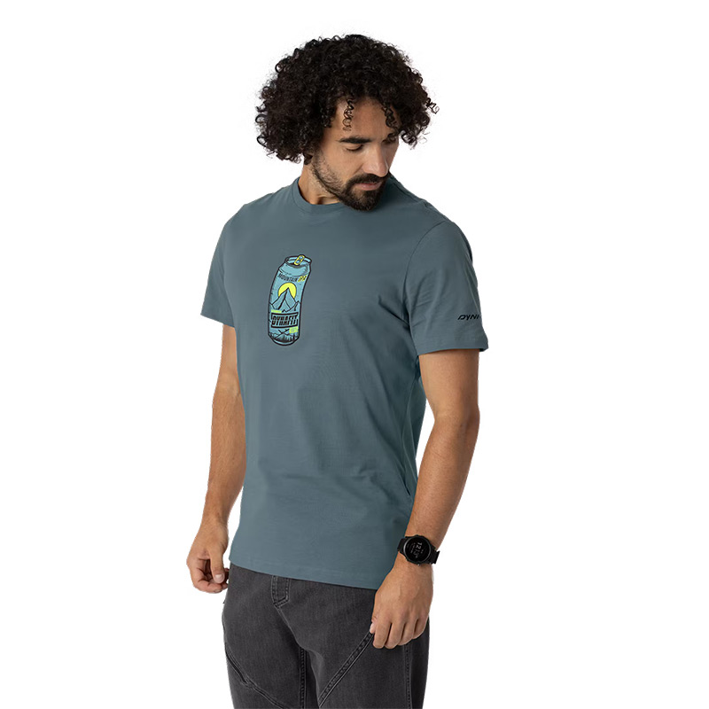 Футболка мужская Dynafit GRAPHIC CO M S/S TEE cinder/beer can cotton organic