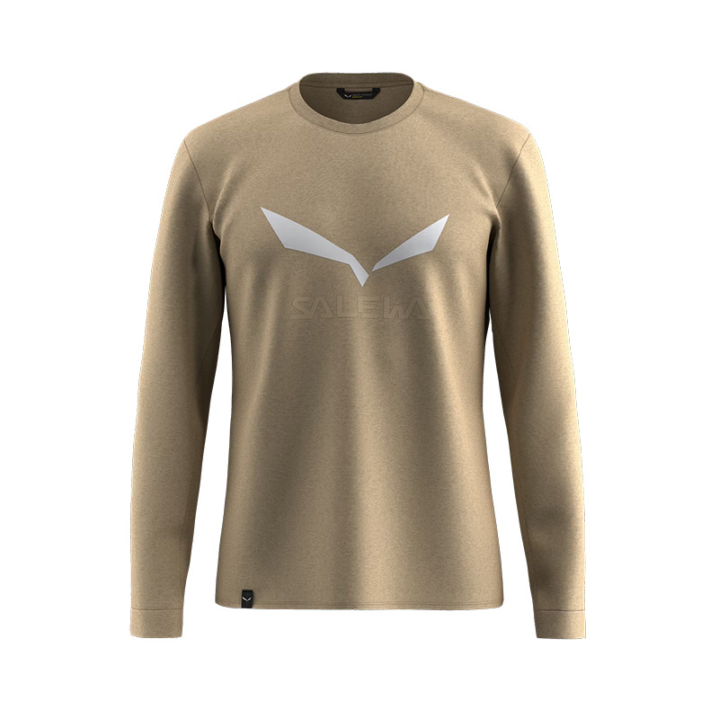 Футболка мужская с длинным рукавом SOLIDLOGO DRY M L/S TEE Quicksand