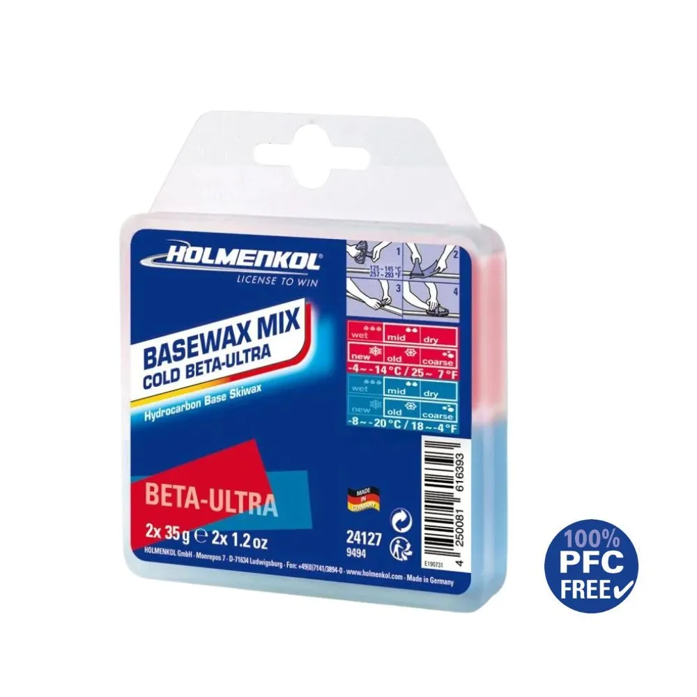 Вакса 2 в 1 Basewax Mix Cold Beta-Ultra Red/Blue 2x35g