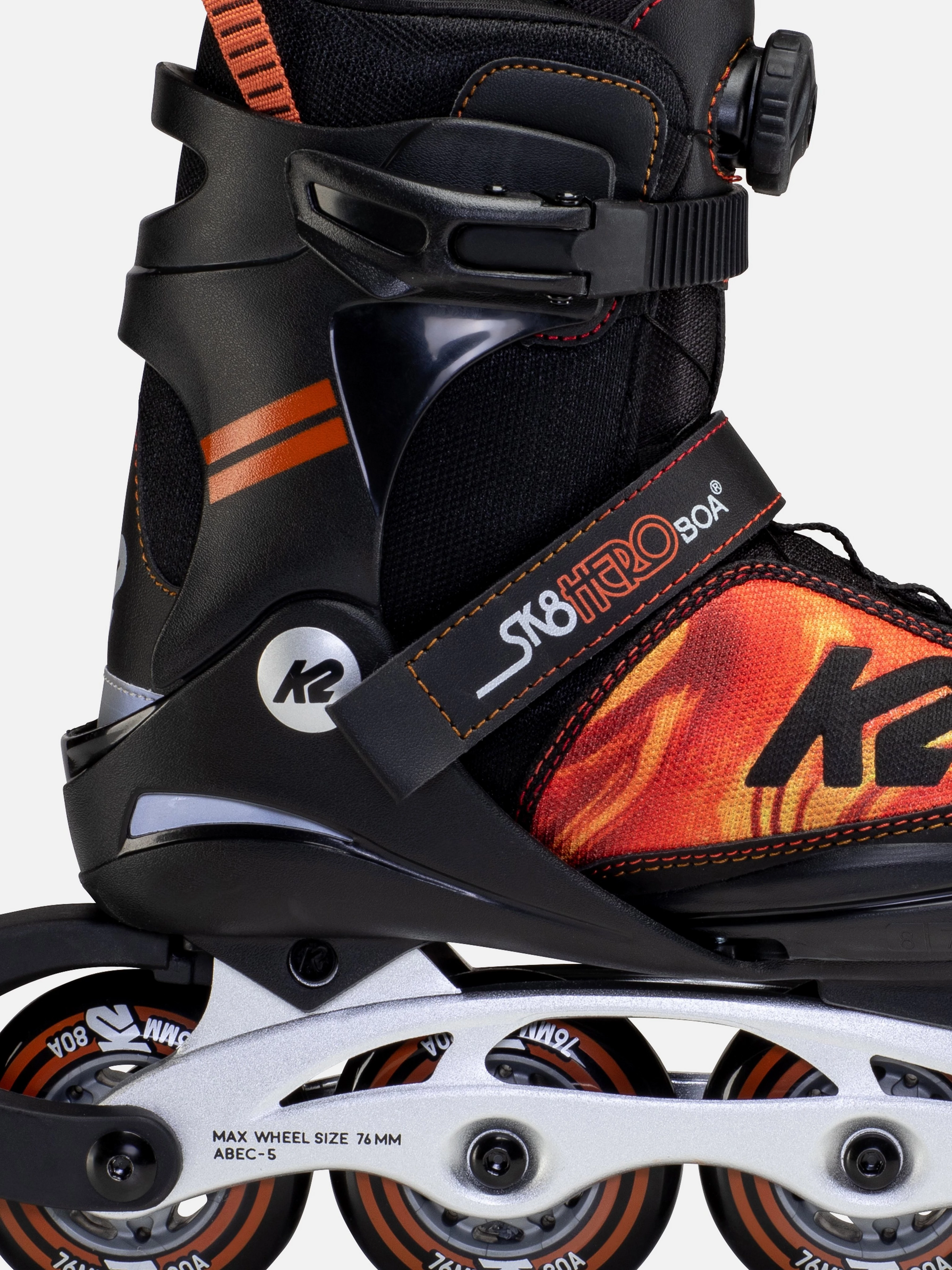 Коньки роликовые SK8 HERO BOA ALU JR Black/Orange