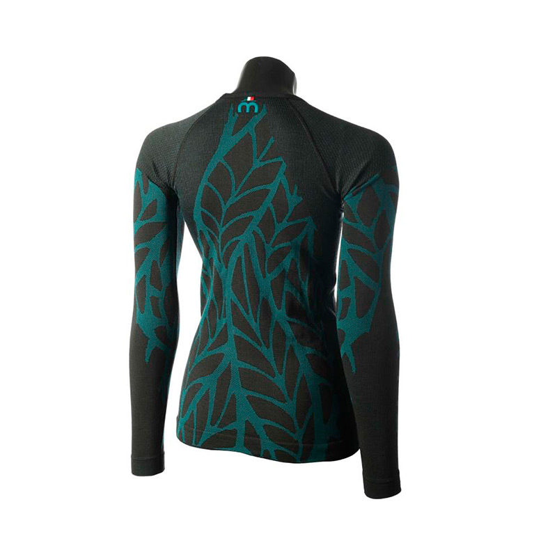 Термобелье женское верх   Mico WLS Round Neck Shirt SuperTermo Merino Blue Orion