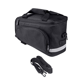 Сумка на багажник bag rear carrier FORCE SLIM BUD, black 9I