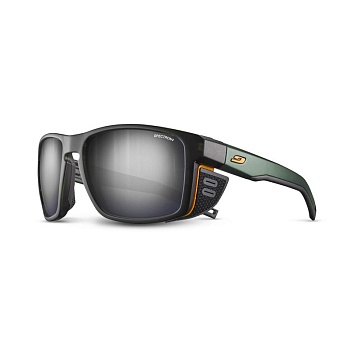 Очки Julbo SHIELD TRANSLUCENT DARK GREEN/DARK GREEN/ORANGE SP4 SILVER FLASH