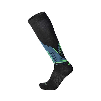 Носки унисекс Mico Light Weight Warm Control Ski Socks Nero Verde Fluo