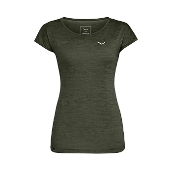 Футболка женская PUEZ MELANGE DRY W S/S TEE Dark Olive Melange