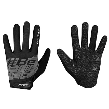 Перчатки велосипедные gloves FORCE MTB SWIPE summer black-grey