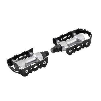 Педали pedals F 910 Al-Fe ball bearings Black/Silver