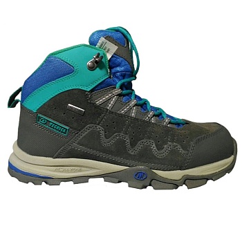 Ботинки детские с мембраной Tecnica CYCLONE II MID TCY JR GREY-BLUE-280г  1/3 замша