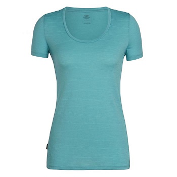 Футболка женская Tech Lite SS Scoop Lines Landscape W 150 Бирюзовая
