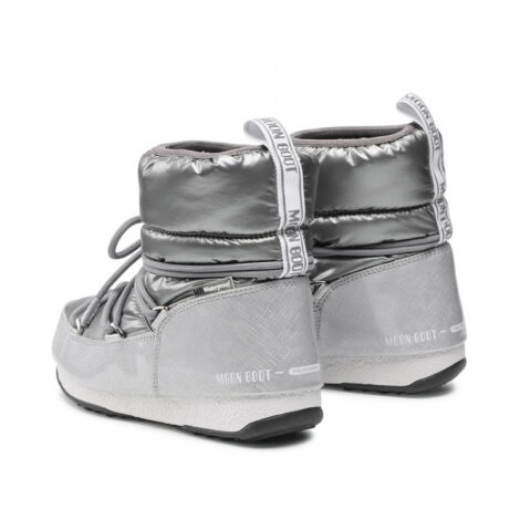 женские зимние ботинки MOON BOOT LOW PILLOW WP silver 240101002