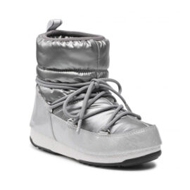 женские зимние ботинки MOON BOOT LOW PILLOW WP silver 240101002