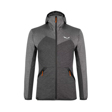 КОФТА МУЖСКАЯ SALEWA PUEZ MELANGE PL M FZ HD HOODY Black out melange