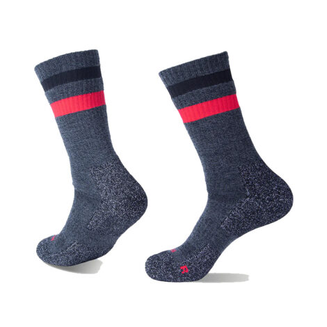 НОСКИ NA GIEAN Medium weight Crew hiking socks Dark grey/Red