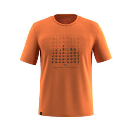 РУБАШКА МУЖСКАЯ SALEWA EAGLE DOTTED MTN AM M T-SHIRT Burnt orange