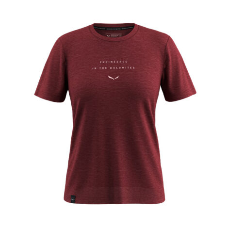 ФУТБОЛКА ЖЕНСКАЯ SALEWA EAGLE EITD AM W T-SHIRT Red syrah