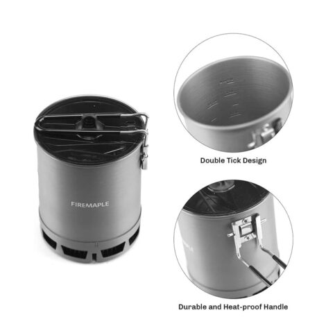 КОТЕЛОК С ТЕПЛООБМЕННИКОМ FIRE MAPLE Petrel Ultralight G3 HX Pot 0.6L — изображение 3