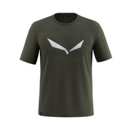 ФУТБОЛКА МУЖСКАЯ SALEWA SOLIDLOGO DRY M T-SHIRT Dark olive melange